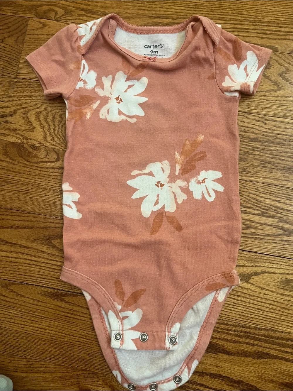 Carter's Dusty Rose Floral Baby Bodysuit